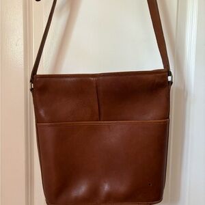 VINTAGE BROWN LEATHER COACH PURSE